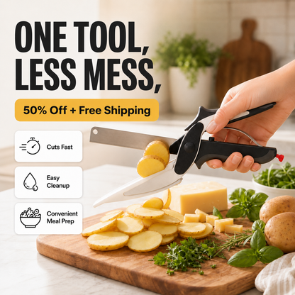 SliceMate - 2 in 1 Stainless Steel Vegetable Slicer