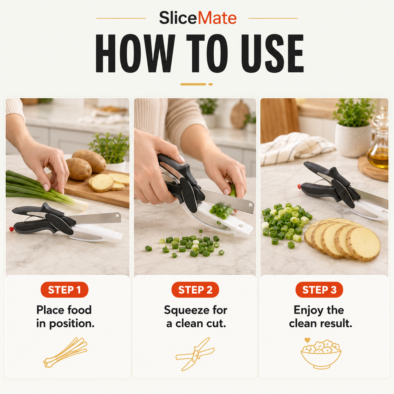 SliceMate - 2 in 1 Stainless Steel Vegetable Slicer