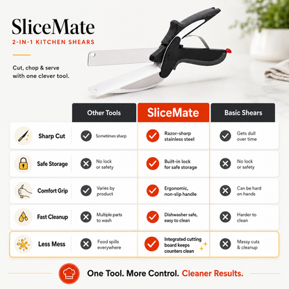 SliceMate - 2 in 1 Stainless Steel Vegetable Slicer